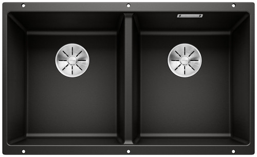 Blanco Subline 350/350-U Silgranit PuraDur II zlewozmywak granitowy 2 komory podwieszany kolor czarny 525987