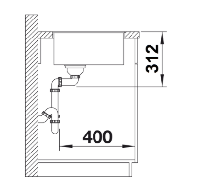 Blanco Subline 500-F Silgranit PuraDur II zlewozmywak granitowy 1 komora wpuszczana na równi z blatem kolor czarny 525994