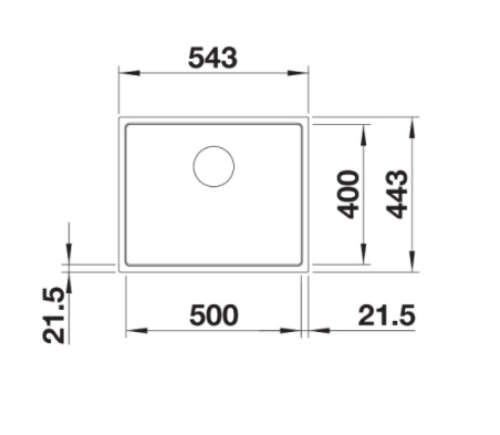 Blanco Subline 500-IF SteelFrame Silgranit PuraDur II zlewozmywak granitowy ze stalą 1 komora wpuszczana na równi z blatem kolor czarny 525997