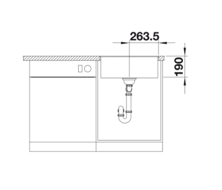 Blanco Subline 500-F Silgranit PuraDur II zlewozmywak granitowy 1 komora wpuszczana na równi z blatem kolor czarny 525994