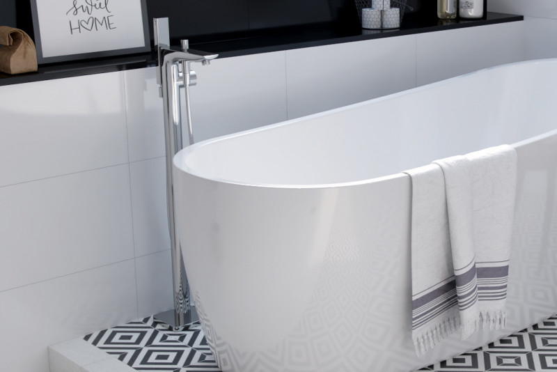 Excellent Krotos bateria wannowa wolnostojąca chrom połysk AREX.8055CR