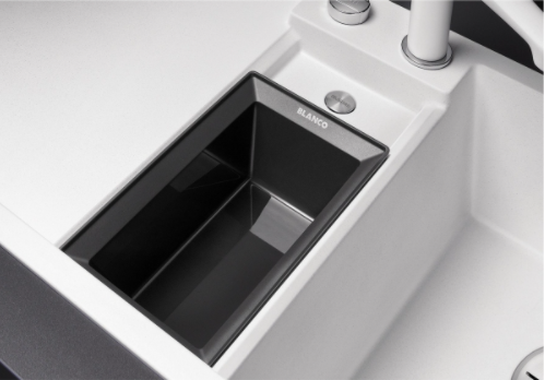 Blanco COLLECTIS 6 S zlewozmywak 1,5 komory wpuszczana w blat z ociekaczem z wkładem kolor czarny 525866