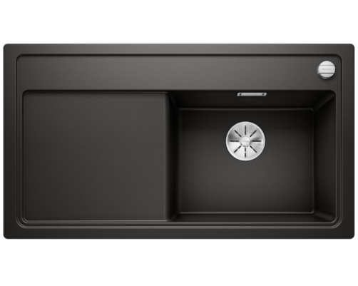 Blanco Zenar 5 S zlewozmywak 1 komora prawa wpuszczana w blat z ociekaczem z korkiem automatycznym kolor czarny 526046