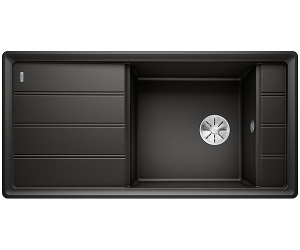 Blanco Faron XL 6 S zlewozmywak 1 komora wpuszczana w blat z ociekaczem bez korka kolor czarny 525896
