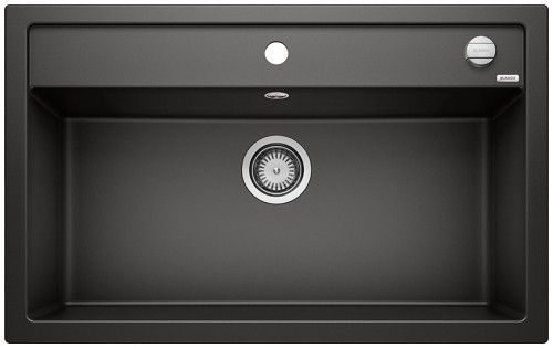 Blanco DALAGO 8  Silgranit PuraDur II zlewozmywak granitowy wpuszczany w blat z korkiem automatycznym 1 komora kolor czarny 525877