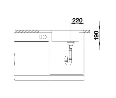 Blanco ELON XL 6 S zlewozmywak 1 komora z ociekaczem wpuszczany w blat z kratką ociekową kolor czarny 524844