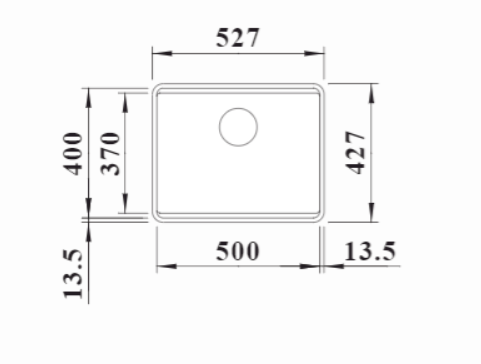Blanco ETAGON 500-F zlewozmywak granitowy 1 komora wpuszczany w blat, na równi z blatem kolor czarny 526349