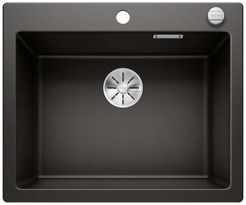 Blanco Pleon 6 zlewozmywak 1 komora wpuszczana w blat z korkiem automatycznym InFino granit czarny 525954