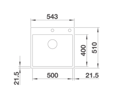 Blanco Subline 500-IF/A SteelFrame Silgranit PuraDur II zlewozmywak granitowy ze stalą otwór na baterię 1 komora wpuszczana na równi z blatem korek automatyczny kolor czarny 525999