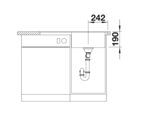 Blanco Zenar 45 S zlewozmywak 1 komora lewa wpuszczana na równi z blatem z ociekaczem ze z korkiem automatycznym kolor czarny 526040