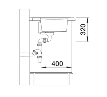 Blanco Zenar 45 S zlewozmywak 1 komora lewa wpuszczana w blat z ociekaczem z korkiem automatycznym kolor czarny 526034