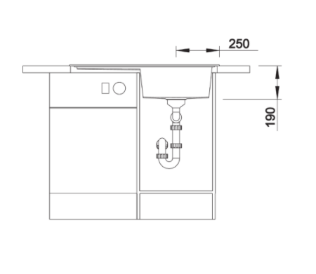 Blanco Zenar 45 S zlewozmywak 1 komora prawa wpuszczana w blat z ociekaczem z korkiem automatycznym kolor czarny 526037
