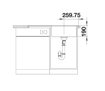 Blanco Zenar 5 S-F zlewozmywak 1 komora prawa wpuszczana na równi z blatem z ociekaczem z korkiem automatycznym kolor czarny 526049
