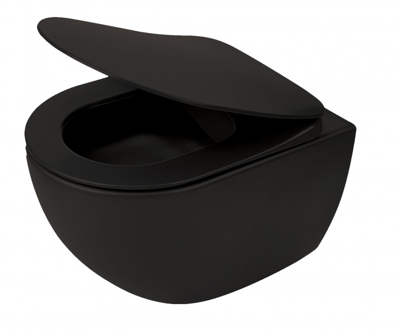 Deante Peonia muszla wisząca bezkołnierzowa 51cm czarny CDENZPW