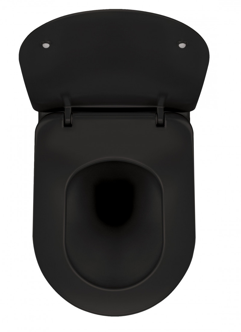 Deante Peonia muszla wisząca bezkołnierzowa 51cm czarny CDENZPW