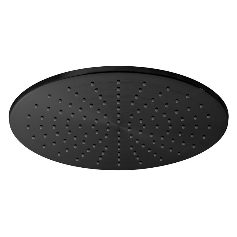 Vado Tablet kompletny zestaw termostatyczny prysznicowy podtynkowy z deszczownicą 30x30 i drążkiem czarny szczotkowany IND-SS-TAB2-BLK