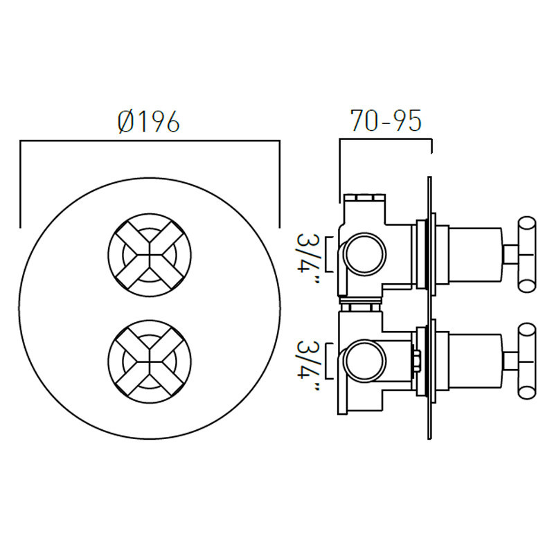 Vado Elements kompletny zestaw termostatyczny prysznicowy podtynkowy z deszczownicą 30x30 i drążkiem czarny szczotkowany IND-SS-ELE2-BLK
