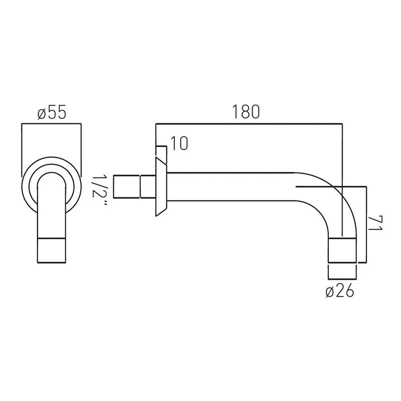 Vado Individual wylewka wannowa złoto szczotkowane IND-ORI140-BRG