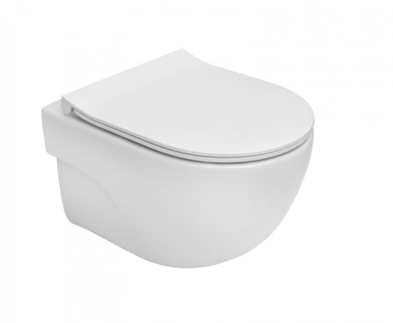 Grohe + Roca Meridian-N Rimless Compacto 48 cm - Zestaw 7w1 - kompletny stelaż + muszla + deska wolnoopadająca slim