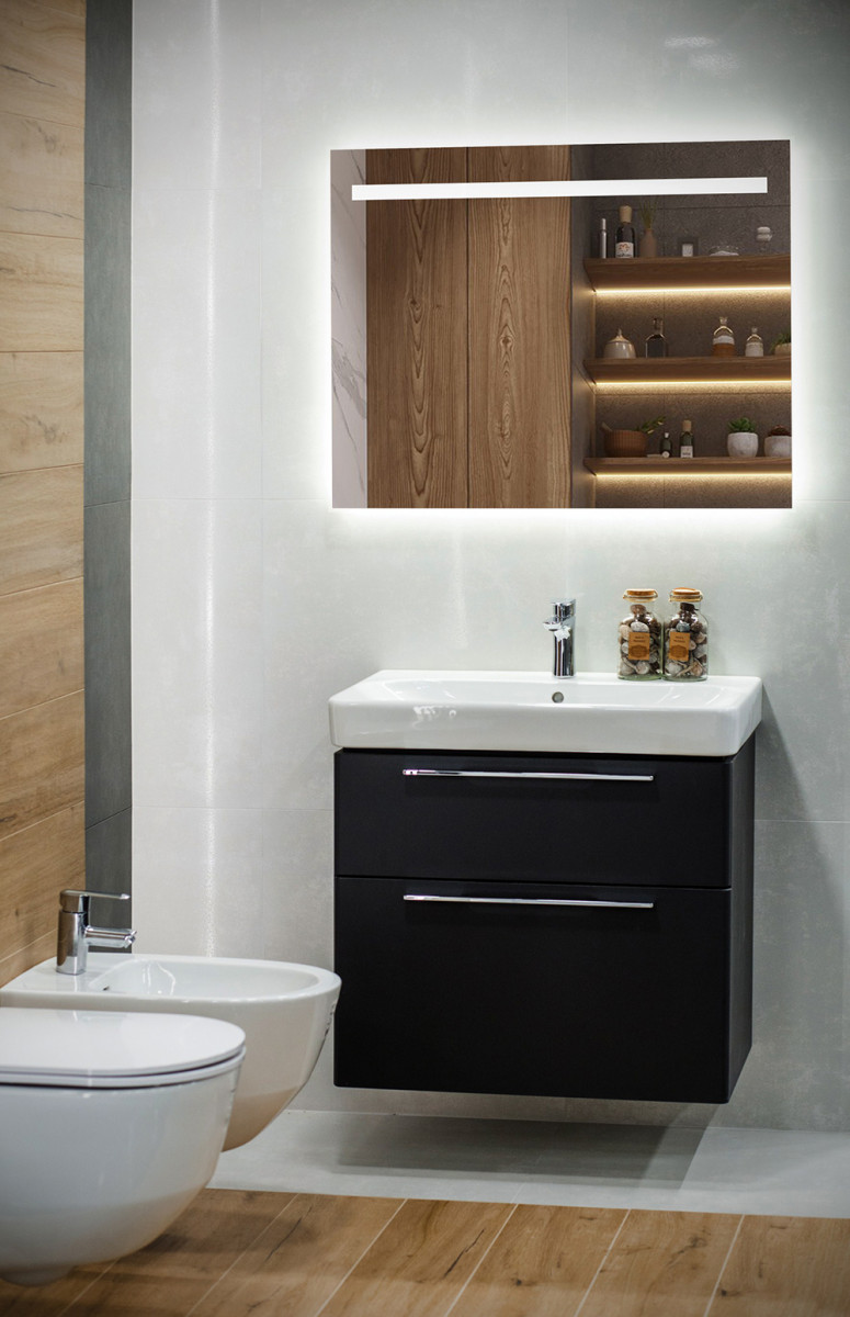 Kraft SOLAR lustro prostokątne 60x70 cm z podświetleniem Led