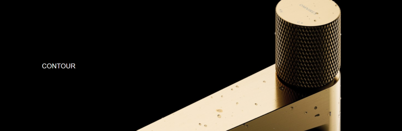 Omnires Contour bateria wannowa wolnostojąca złoty szczotkowany CT8033GLB