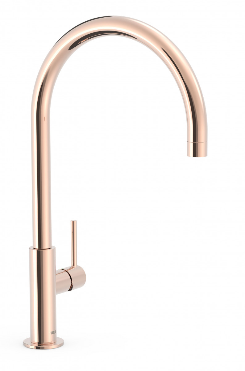 Tres Study Exclusive bateria umywalkowa wysoka bez korka różowe złoto 26290401OP