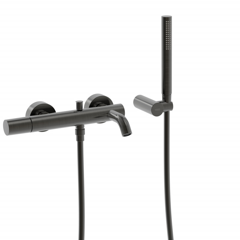 Tres Study Exclusive bateria wannowa z zestawem czerń metalizowana szczotkowana 26117001KMB