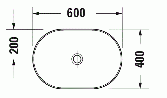 Duravit D-neo umywalka stawiana na blat 60x40 biały alpin 2372600070