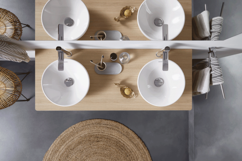 Duravit D-neo umywalka stawiana na blat 40x40 biały alpin 2371400070