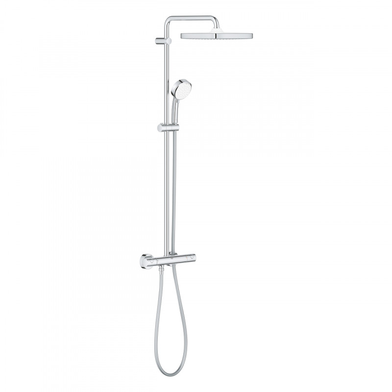 Grohe Tempesta Cosmopolitan System 250 Cube termostatyczny zestaw prysznicowy z deszczownicą chrom 26689000