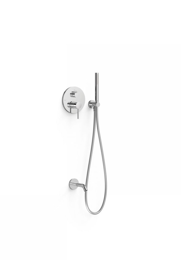 Tres Study Exclusive zestaw wannowy podtynkowy z wylewką kompletny chrom połysk 26228006