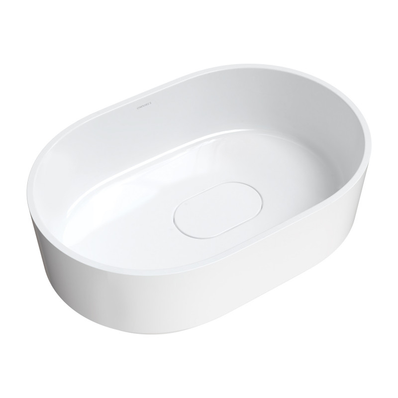 Omnires Cadence umywalka nablatowa Marble+ 62x42 cm biały połysk CADENCE620BP