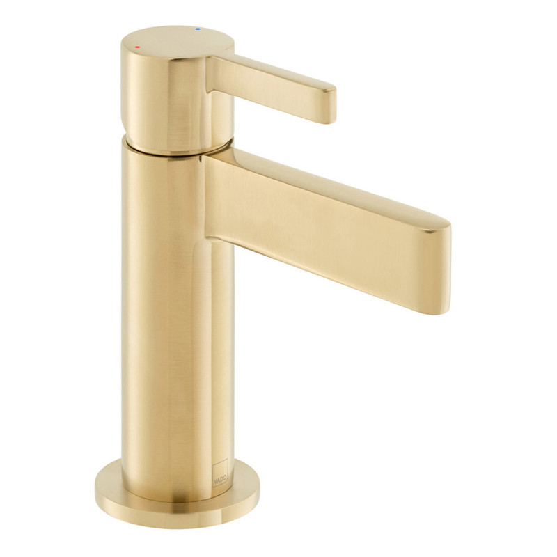 Vado Edit bateria umywalkowa mini bez korka złoto szczotkowane IND-EDI100M/SB-BRG