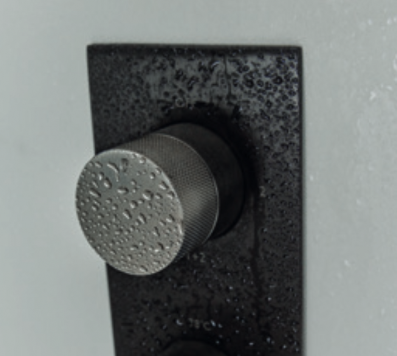 Vado Knurled X Fusion bateria umywalkowa czarny/nikiel szczotkowany IND-ORI200/SB-XBNK