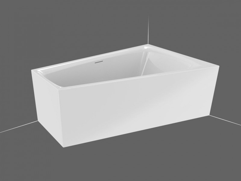 Riho Still Smart Plug&Play wanna asymetryczna lewa 170x110 ze zintegrowaną obudową biały BD16005