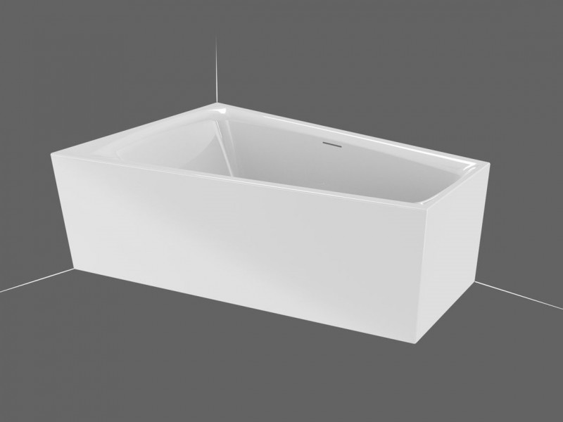 Riho Still Smart Plug&Play wanna asymetryczna prawa 170x110 ze zintegrowaną obudową biały BD15005