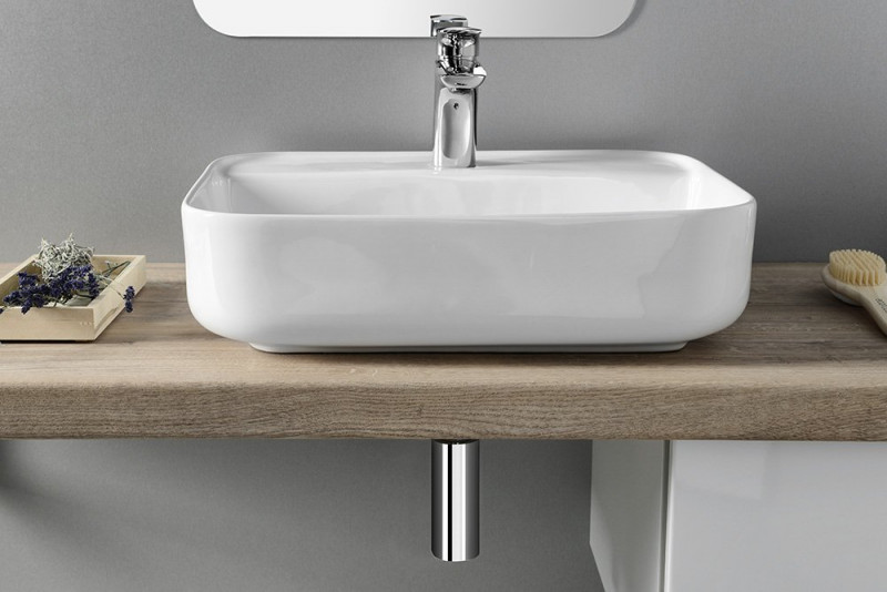 Sapho Garda umywalka owalna nablatowa ceramiczna 50x40cm biały AR452