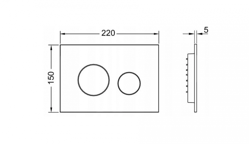 Tece Loop przycisk spłukujący do stelaża WC czarny matowy 9240925