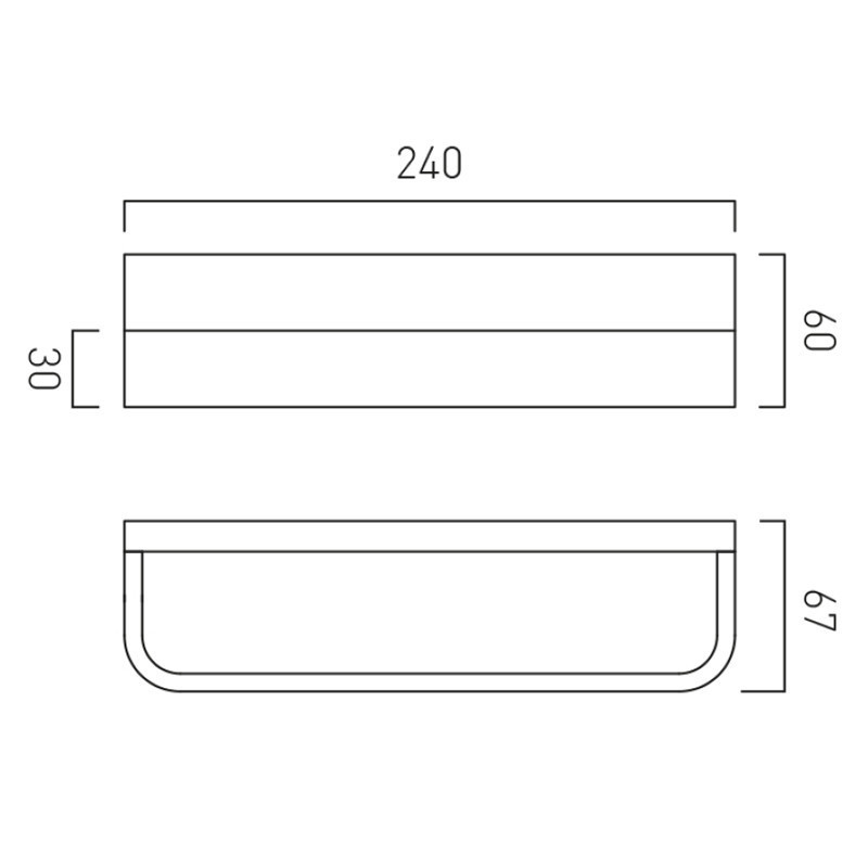 Vado Shama wieszak na ręcznik 24 cm nikiel szczotkowany IND-SHA181-BRN