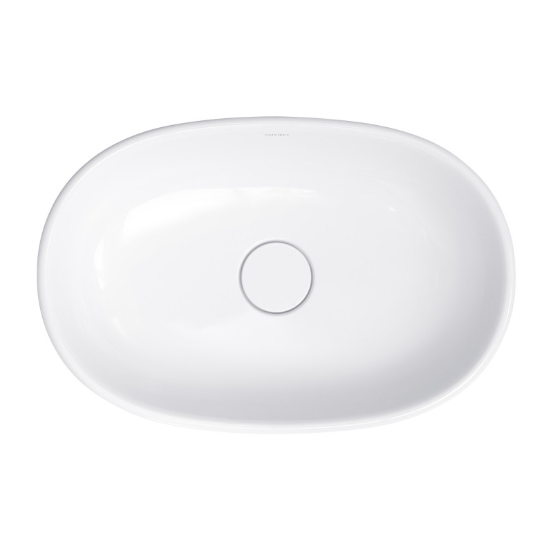 Omnires Marble+ Classica umywalka nablatowa 61x40 cm lany marmur biały połysk CLASSICAUNBP