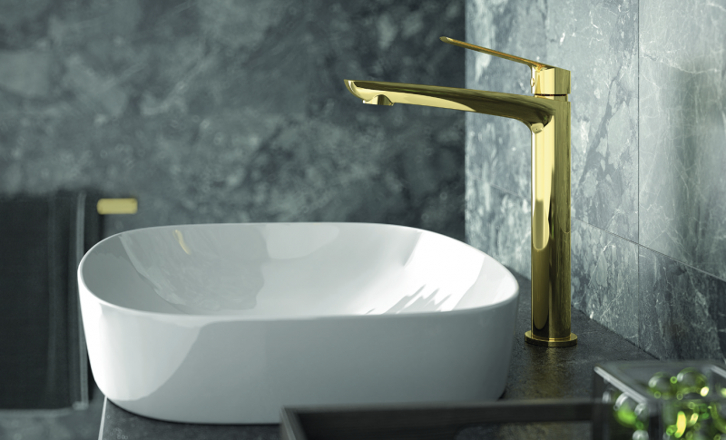 Vedo Desso Oro bateria umywalkowa wysoka złoty VBD4003/ZL