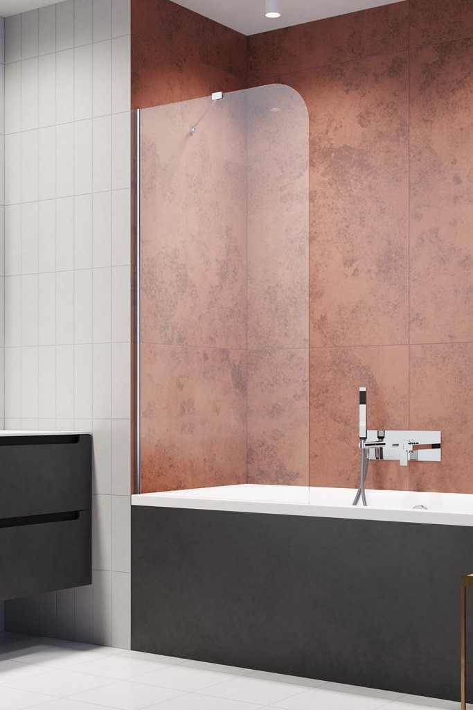 Radaway Torrenta PNJ II parawan nawannowy jednoczęściowy 80cm lewy chrom przeźroczyste EasyClean 1201101-101L