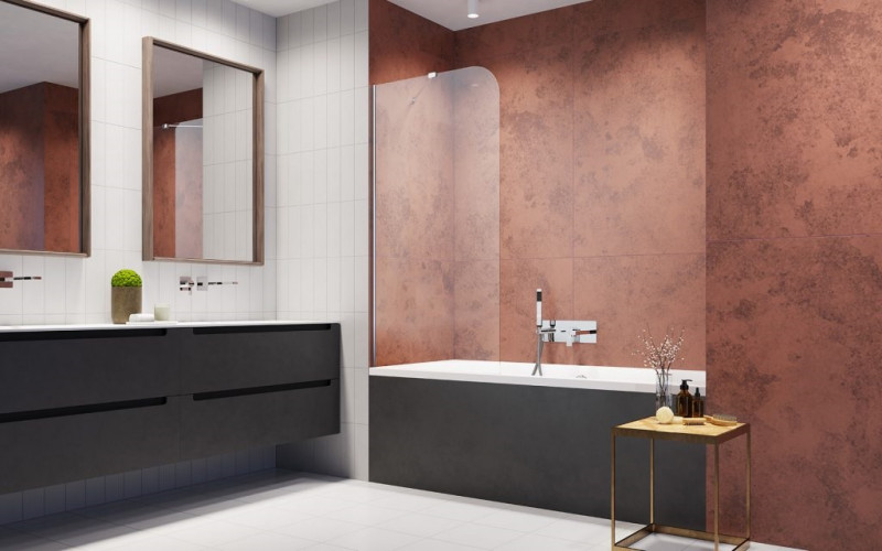 Radaway Torrenta PNJ II parawan nawannowy jednoczęściowy 80cm lewy chrom przeźroczyste EasyClean 1201101-101L