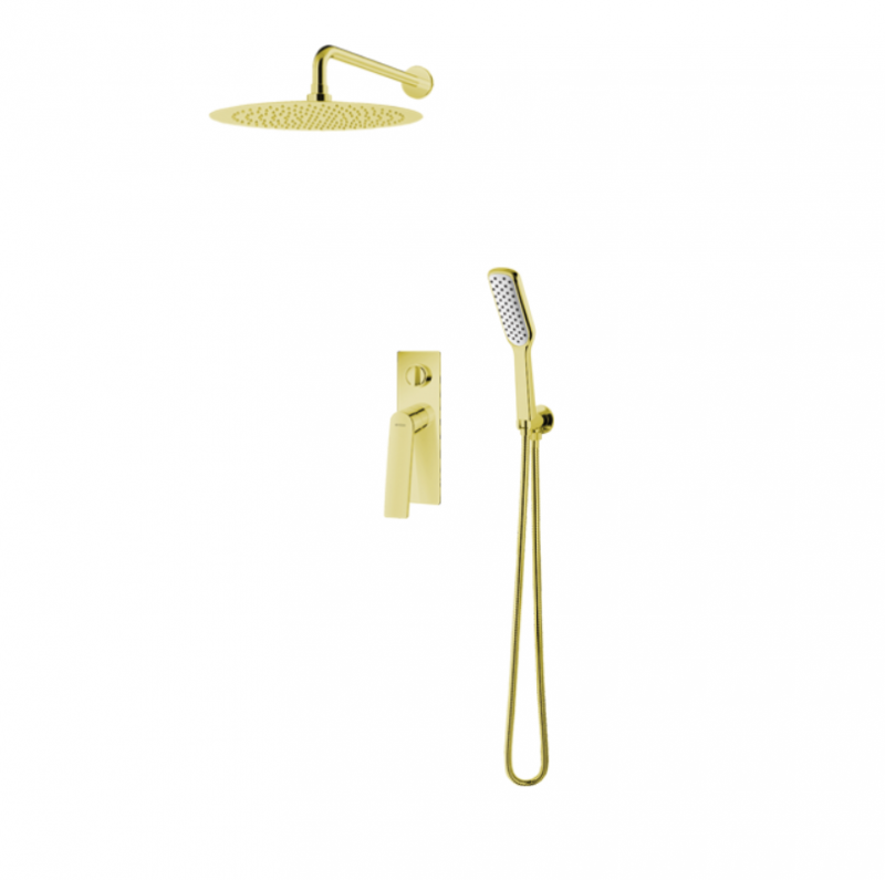 Vedo Desso Oro zestaw podtynkowy z deszczownicą 30x30 złoty VBD4223/30/ZL