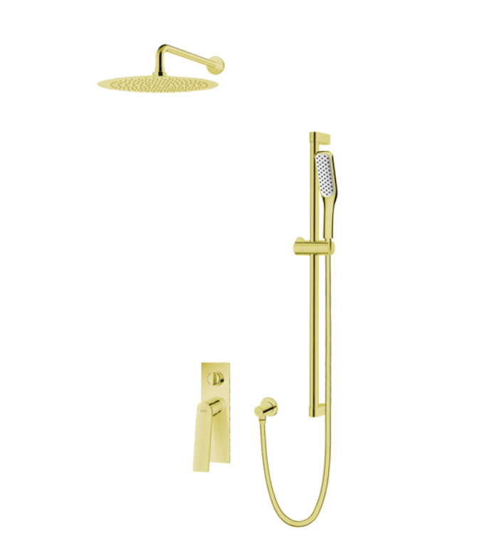 Vedo Desso Oro zestaw podtynkowy z deszczownicą 30x30 złoty VBD4224/30/ZL