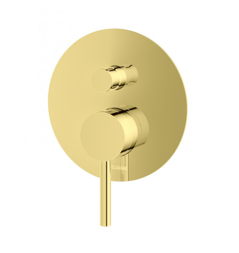 Kohlman Axel Gold podtynkowa bateria wannowo-prysznicowa złoty połysk QW210AGD