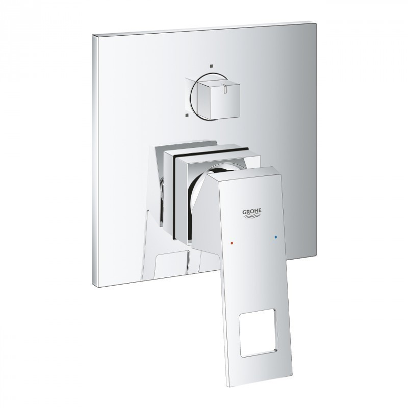 Grohe Eurocube zestaw wannowy trójdrożny podtynkowy z deszczownicą 25x25 cm Tempesta 250 Cube, słuchawką Euphoria i wylewką wannową kompletny 24094000WAN20