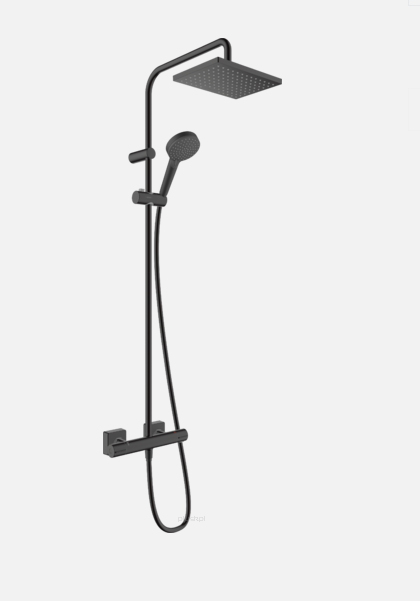 Hansgrohe Vernis Shape 230 komplet prysznicowy z termostatem i deszczownicą czarny 26286670