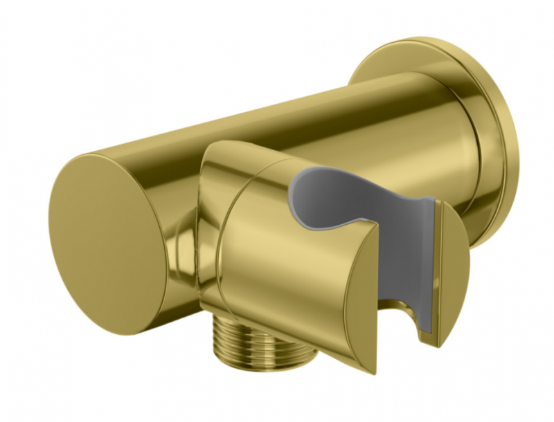 Kohlman Axel Gold zestaw podtynkowy z deszczownicą 25x25 złoty połysk QW210AGDR25