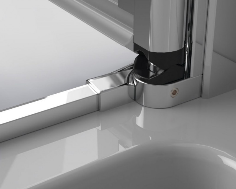 Radaway Eos KDS II kabina kwadratowa 90x90 drzwi wahadłowe prawe 90 i ścianka 90 chrom przeźroczyste Easy Clean 13799481-01R + 13799431-01